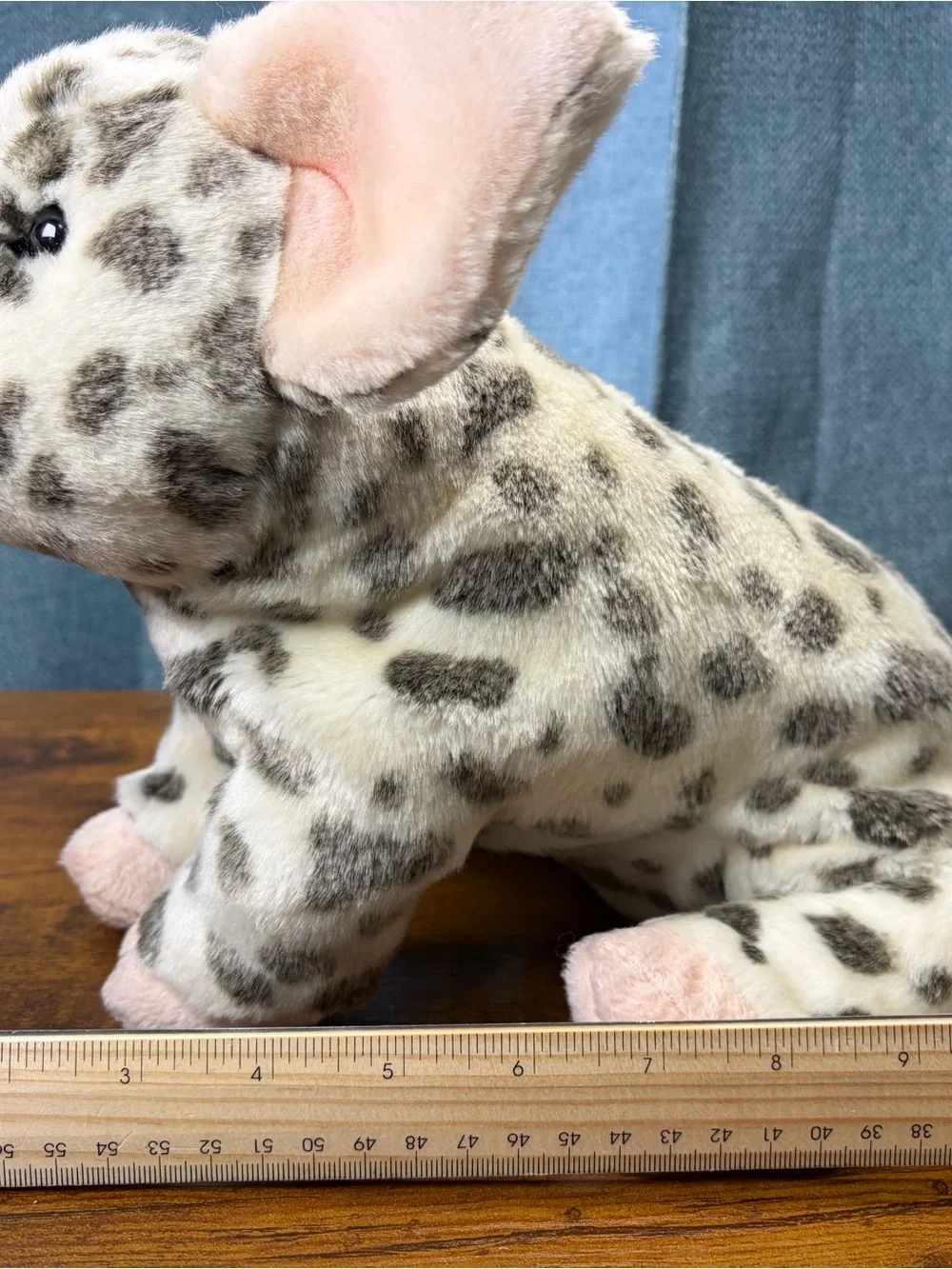 Spot-Pattern Plush Piglet Toy in Pink and Cream - Small Pets
